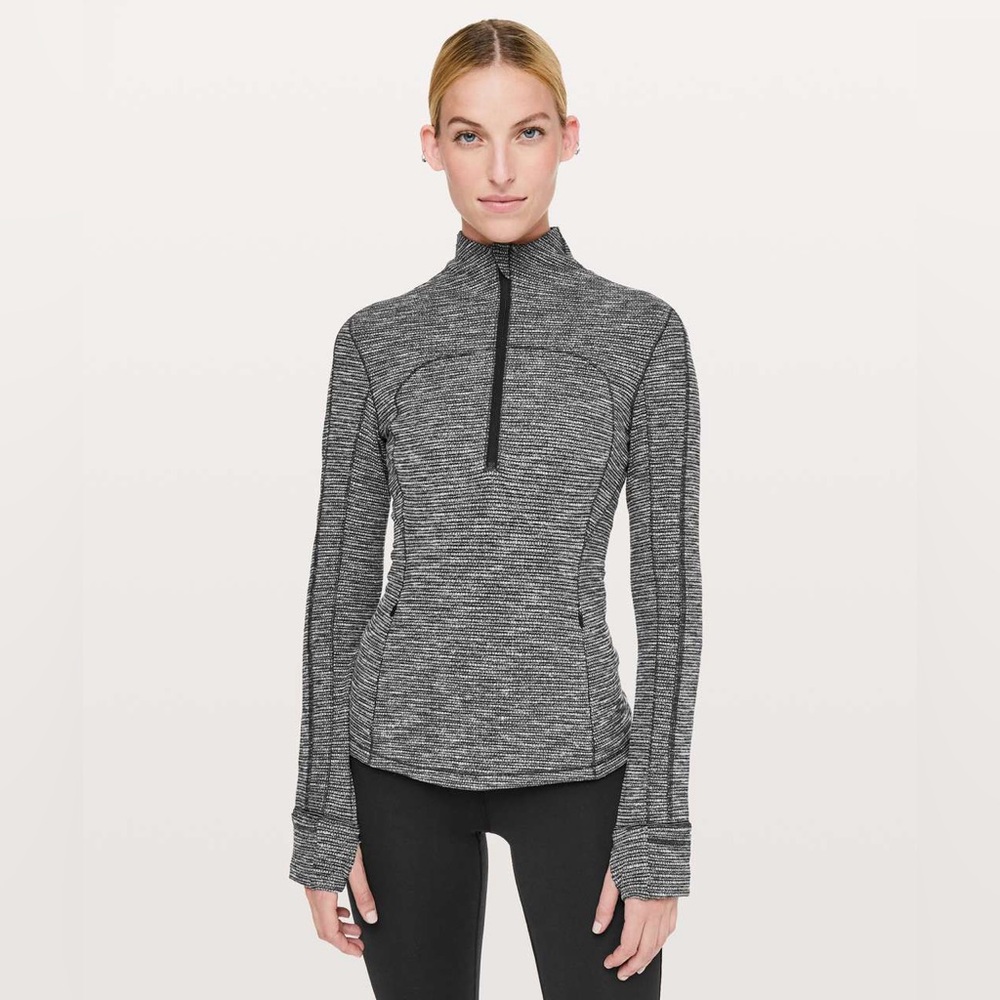 Lululemon Run Briskly 1/2 Zip
Coco Pique Black White